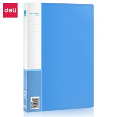 得力(deli) 5301 A4文件夹文件册资料册单强力弹簧夹 蓝色