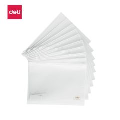 得力（deli）5589 A5拉链袋文件袋 网格资料袋 透明文件袋办公用品 颜色随机