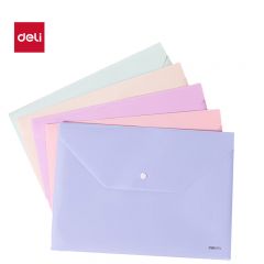 得力（deli） PP301-5  5只A4学生桌面透明文件袋试卷收纳学科分类马卡龙色防水档案袋小学初高中学习用品