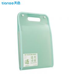 天色（TIANSE）TS-1827竖式手提13格风琴包绿色试卷夹多层文件夹便携科目袋补习袋试卷收纳册资料册