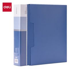 得力 5007 资料册 100页A4 蓝色适用于文件夹票证收纳 办公用品