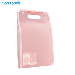 天色（TIANSE） TS-1827竖式手提13格风琴包粉色手提风琴包试卷夹多层文件夹便携科目袋补习袋试卷收纳册资料册