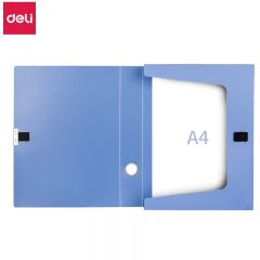 得力（deli） 33179文件盒 320*240*55mm 粘扣档案盒塑料文件盒 加厚文件盒 考试收纳 财会用品