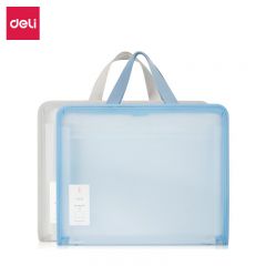 得力（deli） A4/13格竖版风琴包 多层文件夹/试卷收纳袋 文件资料手提包 文件保护 颜色随机 72562