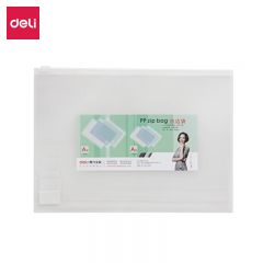 得力（deli） 5588透明拉链袋A4 磨砂小学生科目分类文件袋资料袋 试卷收纳 财务凭证收纳