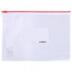 晨光（M&G）A5透明PVC拉边袋拉链袋高透办公资料袋文件袋软塑料拉锁袋  ADM94503