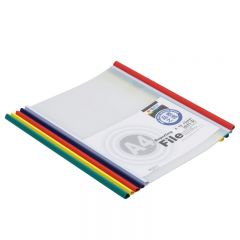 晨光（M&G）文具 A4/5mm白色三角杆抽杆夹 办公报告夹拉杆夹 资料整理收纳文件夹ADM94519A