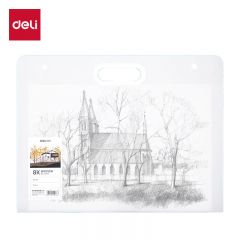 得力（deli）72702_8K画稿手提袋(透明)(个)户外便携式图稿收纳防水包