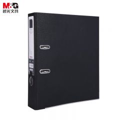 晨光(M&G) 快劳夹经济型文件夹PP快劳夹A4带孔资料夹2孔D型文件夹3寸(黑色)ADM95076