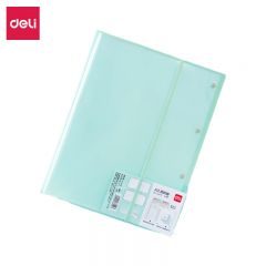 得力（deli） 72478试卷资料册绿色A3/30 页对折活页插袋画稿袋收纳袋文件夹产检收纳册乐谱夹 小学初中高中