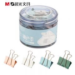 晨光(M&G)文具40枚19mm彩色长尾夹票夹 小号金属燕尾夹票据文件夹子 莫兰迪色系办公用品ABS916BY