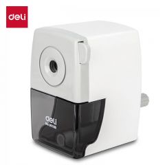 得力（deli） 0610B简约手摇学生削笔机/铅笔削笔器/转笔刀 白色