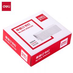 得力（deli） 0014厚层订书钉23/23 1000枚/盒加厚电镀 高强度钢材