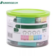 三木（SUNWOOD） P16-1 彩色长尾夹 51mm 12只/筒 1号（计价单位：筒）