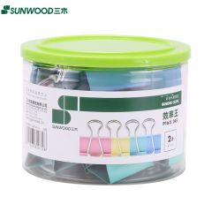 三木（SUNWOOD） P16-2彩色长尾夹41mm24只/筒2号（计价单位：筒）