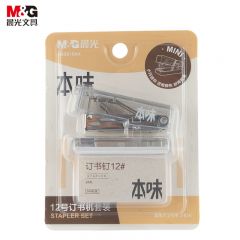 晨光（M&G） ABS916AX 12号本味mini 订书机套装 学生办公用品订书器小号便携装订机送订书钉