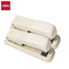 得力（deli） 0309订书机12台/包白色 25页标准订书器 学生办公桌面订书机