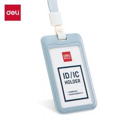 得力（deli） 64821 ABS竖式证件卡套问员工证公交卡套 单只 灰色