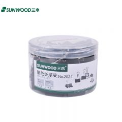 三木（SUNWOOD） 2024 25mm黑色长尾夹 4号 48只/筒 （计价单位：筒）