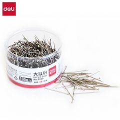 得力（deli） 0039大头针(100克/筒)服装裁剪定位针 办公固定针