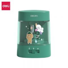 得力（deli） 电动卷笔刀 刀芯升级 省力耐用 多功能削笔机/削笔器开学考试礼物 高级绿