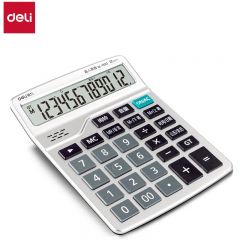得力（deli） 1532语音计算器(银)(台)轻薄质感面板