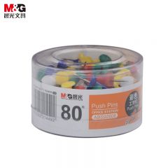 晨光（M&G） ABS92606 工字钉彩色80枚/筒 图钉软木画板按钉办公工字钉 绘画图钉 多用途家用