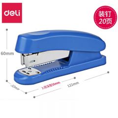 得力（deli）12#可旋转省力型订书器订书机 学生办公用装订机 蓝色 0325