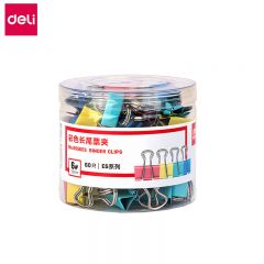得力（deli）力8556ES彩色长尾票夹筒装玻璃会计凭证装订夹