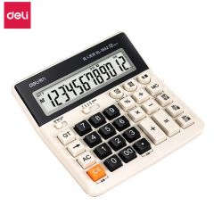 得力(deli)  12位 电脑按键语音 计算器 1552 白色（台）