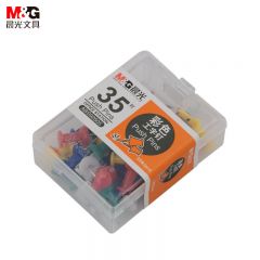 晨光（M&G） ABS92605 彩色工字钉 35枚/盒 软木画板按钉 绘画图钉 多用途家用办公