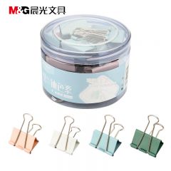 晨光（M&G） 24枚32mm彩色长尾夹票夹中号金属燕尾夹票据文件夹子莫兰迪色系办公用品ABS916CA