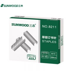 三木（SUNWOOD） 8211厚层订书钉 23/13 1000枚/盒 易穿透订书针 装订省力