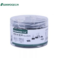 三木（SUNWOOD） 2025 19mm黑色长尾夹5号40只/筒（计价单位：筒）