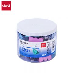 得力（deli） 8552S省力票夹24只/筒金属燕尾夹蝴蝶夹财务票据文件夹子