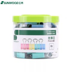 三木（SUNWOOD） P16-6 彩色长尾夹 15mm 60只/筒 6号（计价单位：筒）