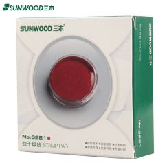三木（SUNWOOD） 6281 圆形快干印台 Φ65*18mm 红色 (计价单位：个）
