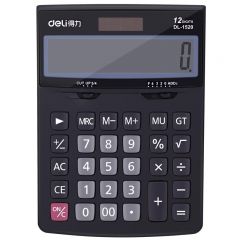 得力 deli 1520A计算器双电源财务计算器12位大屏桌面计算机