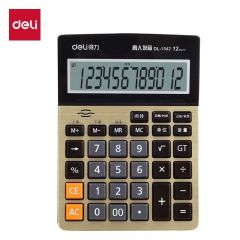 得力（deli） 1542A计算器12位大屏幕语音型计算器计算机 真人语音款带声音商用计算机会计专用多功能大按键大屏幕办公用品