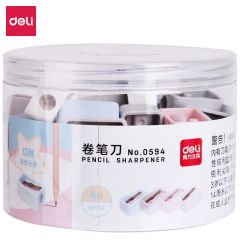 得力 48只装卷笔刀 0594 混色 锋利耐用铅笔削笔刀铅笔刀
