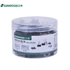 三木（SUNWOOD） 2026 15mm黑色长尾夹6号60只/筒（计价单位：筒）