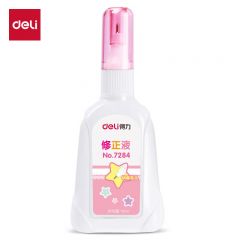 得力（deli） 7284  15ml修正液学生涂改液改正液不锈钢笔头修正笔 颜色随机