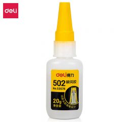 得力（deli） 53578  胶水20g瞬间胶强力胶防堵胶准确点胶无痕胶透明胶粘剂