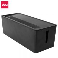 得力（deli）8906插座收纳盒(黑色)1只