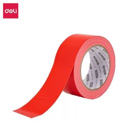 得力(deli)强力布基胶带 高粘性耐磨防水胶带 48mm*20m*230μm 地毯固定管道修补密封 红色1卷 52002