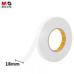 晨光（M&G） AJD97353双面泡棉胶带18mm*5y泡沫双面胶带固定墙面相框高粘度加厚白色贴墙胶贴海绵超粘防水办公用品