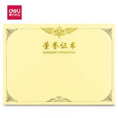 得力（DELI）荣誉证书内芯 8k 黄色3231