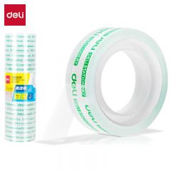 得力（deli） 30011 易撕高透明胶带小卷胶条小号胶布学生用宽胶纸强力胶带座封口文具错题手撕不留胶粘字批发  宽12mm*长12.8m 12卷/筒