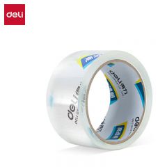 得力(deli) 高品质高透明封箱胶带打包胶带 48mm*60y*50um(54.9m/卷) 6卷/筒 办公用品 30203