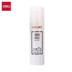 得力（deli）高粘度手工固体胶棒胶水 高透明度 15g 中号 7107 1只